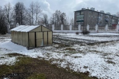 Теплица, огород, участок, снег Артем Дубенчук
