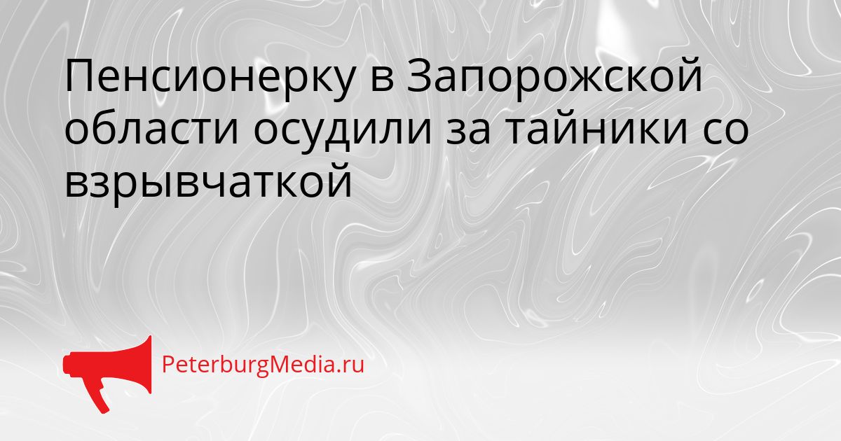 Пенсионерку в Запорожской области осудили за тайники со взрывчаткой