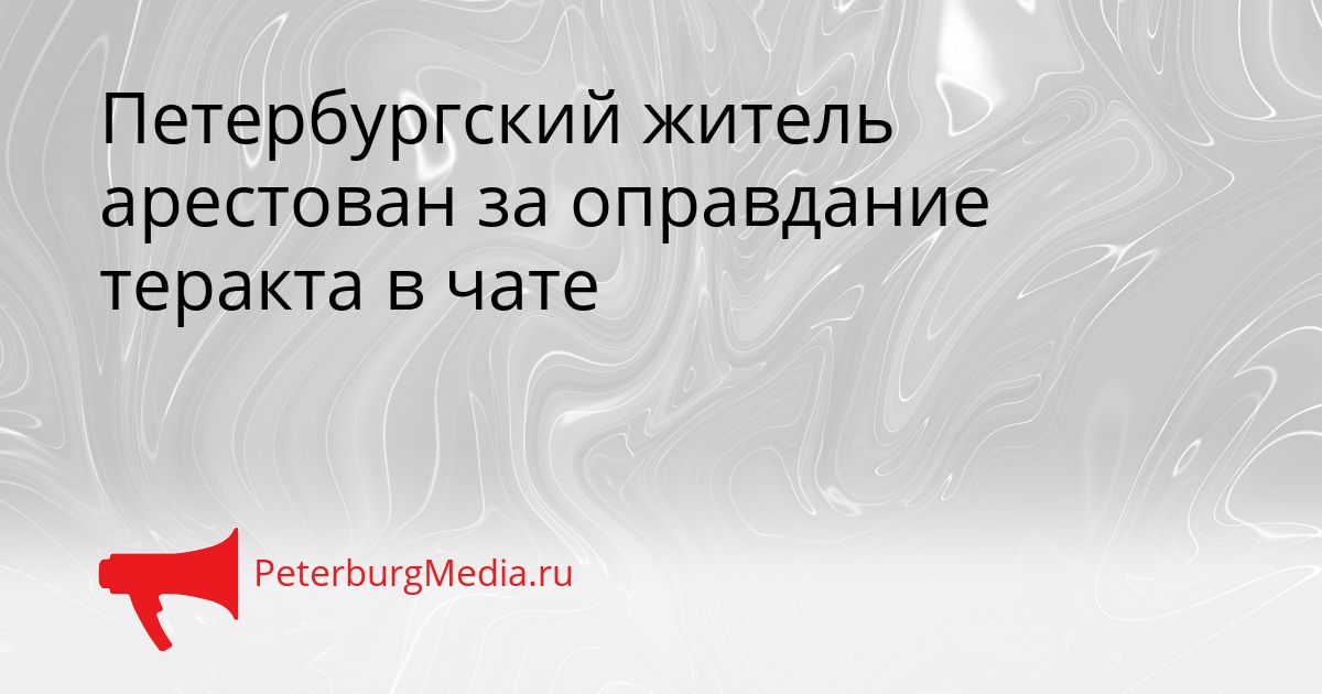 Петербургский житель арестован за оправдание теракта в чате