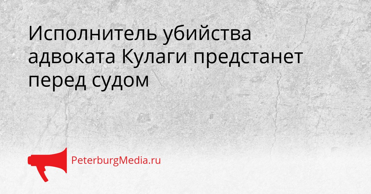 Исполнитель убийства адвоката Кулаги предстанет перед судом