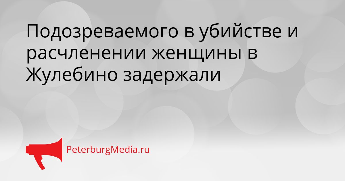 Подозреваемого в убийстве и расчленении женщины в Жулебино задержали
